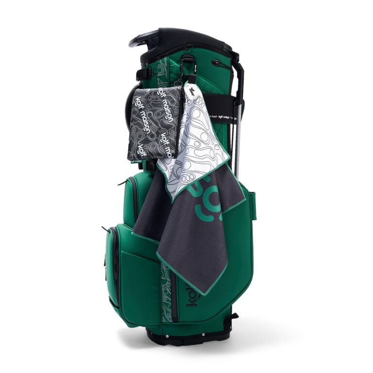 Luxury Kolf Maison Paganica G Stand Bag in Green Souverain with 14-way velvet dividers