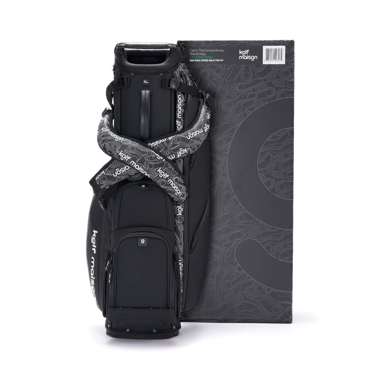 Premium luxury golf stand bag by Kolf Maison, featuring 14-way dividers and crafted from high-quality materials.