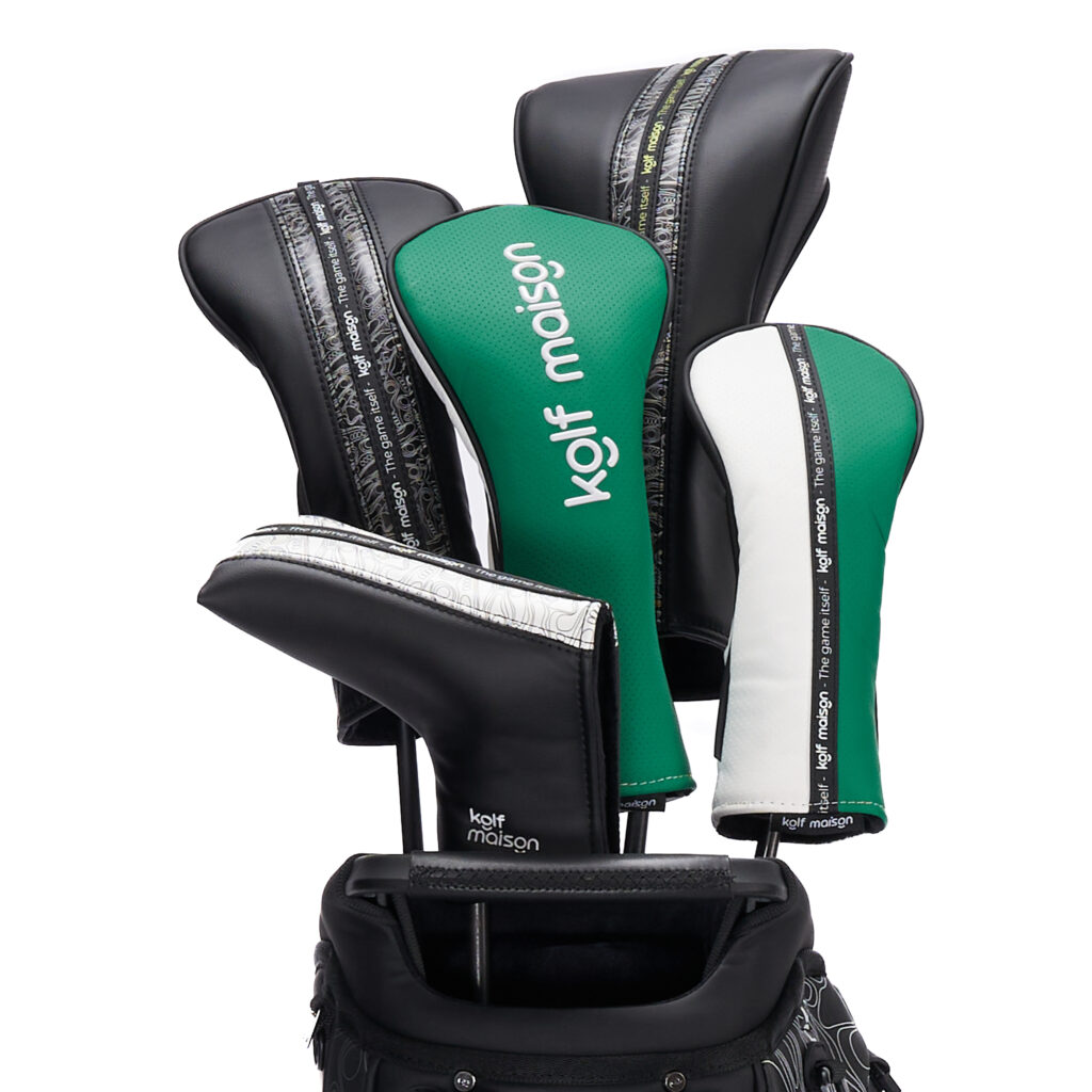 Luxury leather golf bag with premium features and elegant design