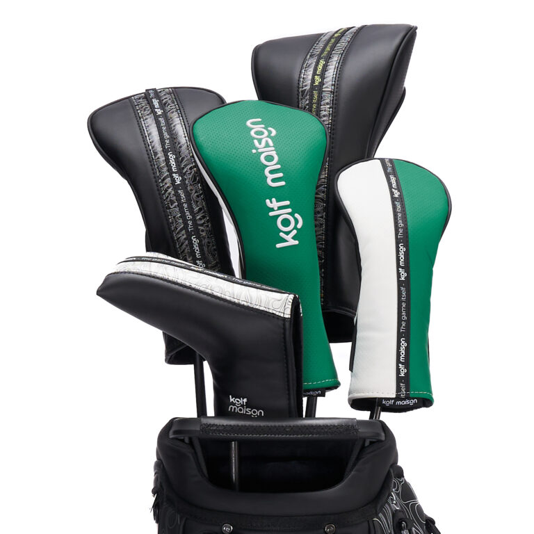 Luxury leather golf bag with premium features and elegant design
