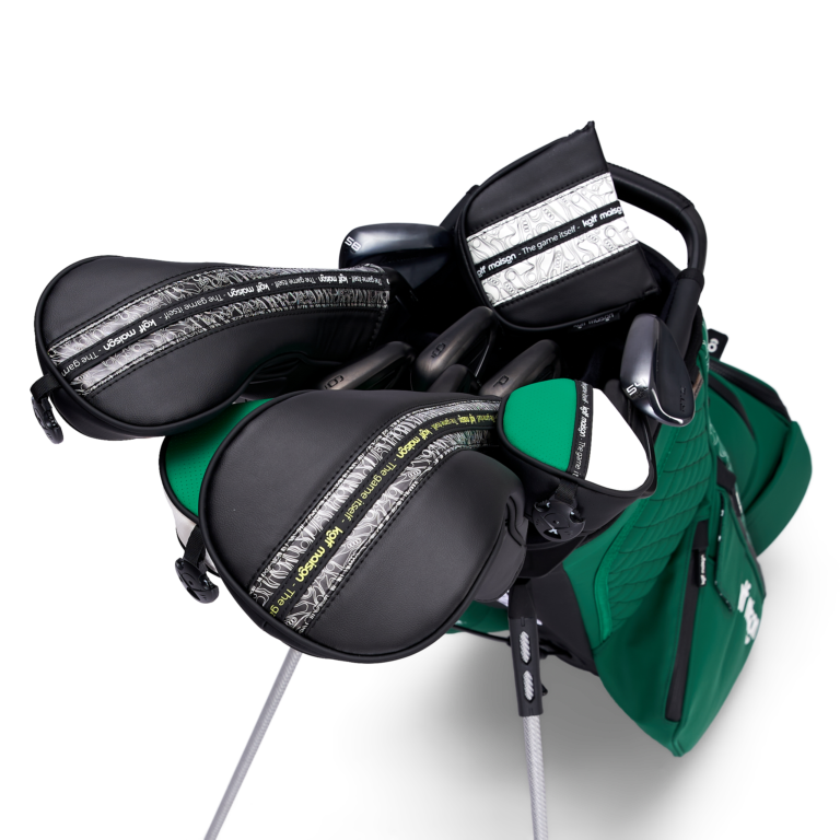 Luxury golf headcover set by Kolf Maison, crafted for unmatched refinement