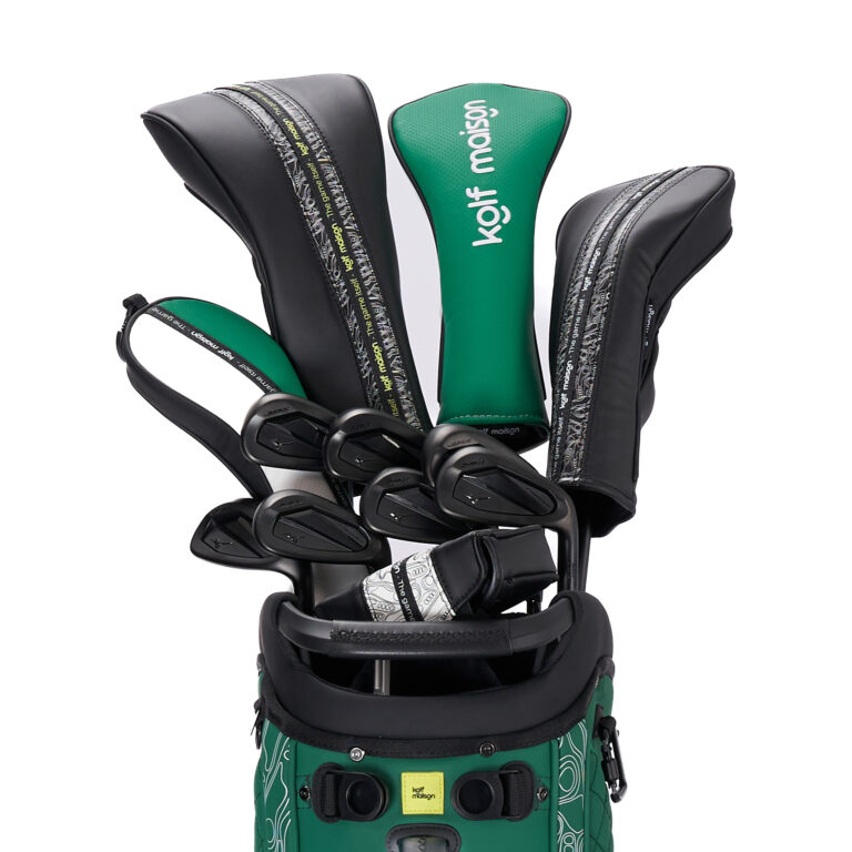 Luxury golf head cover set including driver, wood, hybrid, and putter covers