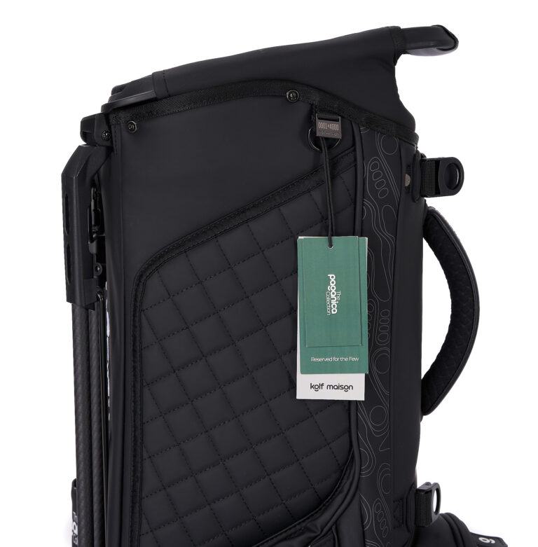Premium luxury golf stand bag by Kolf Maison featuring 14-way dividers and artisan craftsmanship.