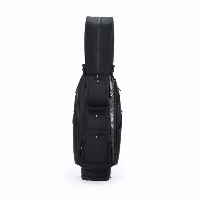 Kolf Maison Luxe Golf Cart Bag showcasing premium PU leather and 14-way dividers