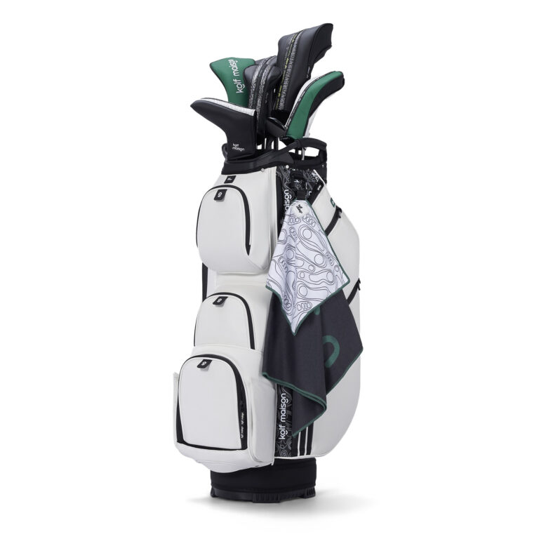 Kolf Maison Luxe Golf Cart Bag in premium PU leather with 14-way dividers