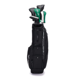 Premium Kolf Maison luxury golf stand bag with velvet-lined pockets and carbon fiber legs.