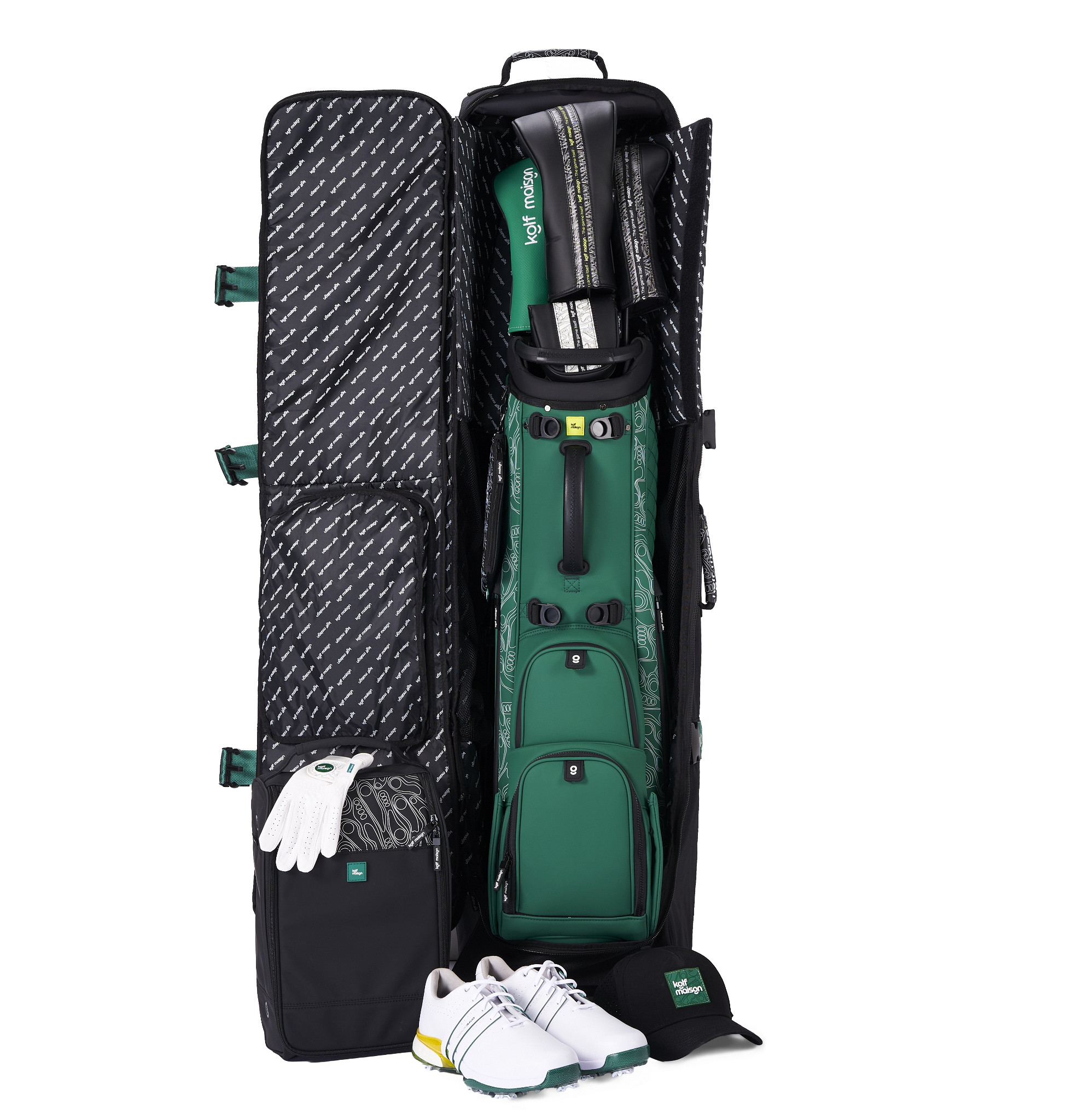 Kolf Maison Aura Travel Bag showcasing elegant design and functionality for golfers.