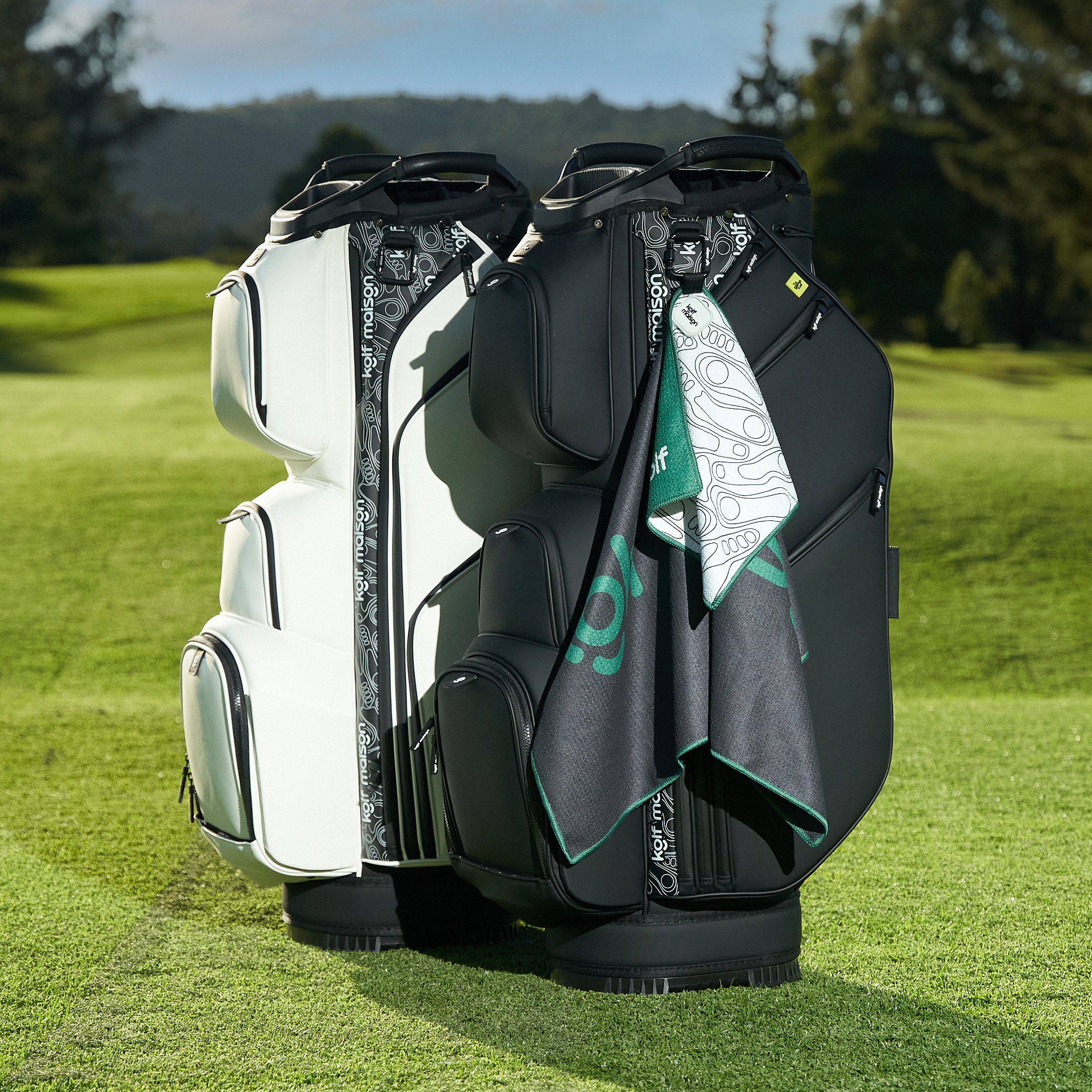 Kolf Maison Paganica Stand Bag showcasing premium PU leather and intelligent design features.