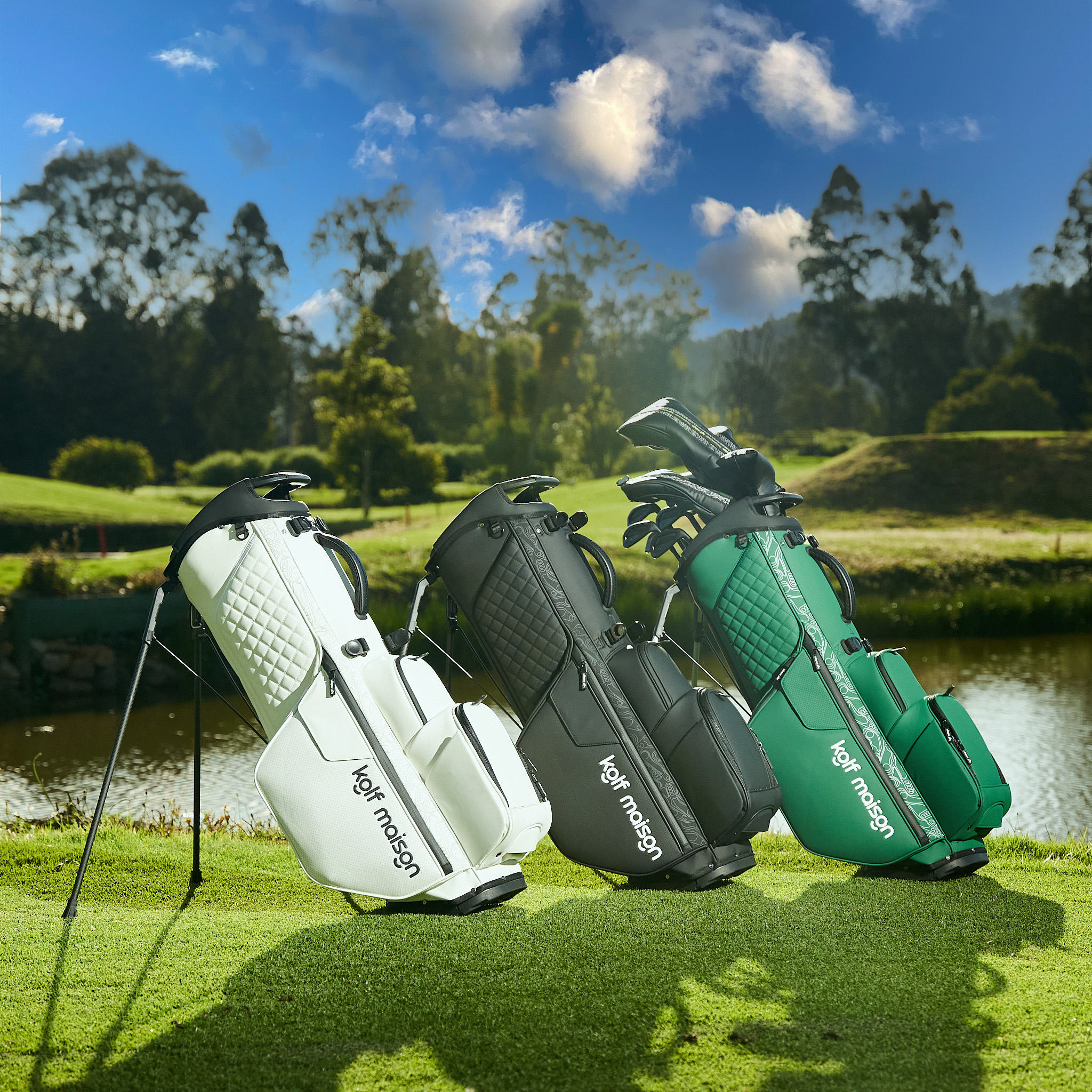 Kolf Maison Paganica Stand Bag in premium PU leather with carbon fiber legs