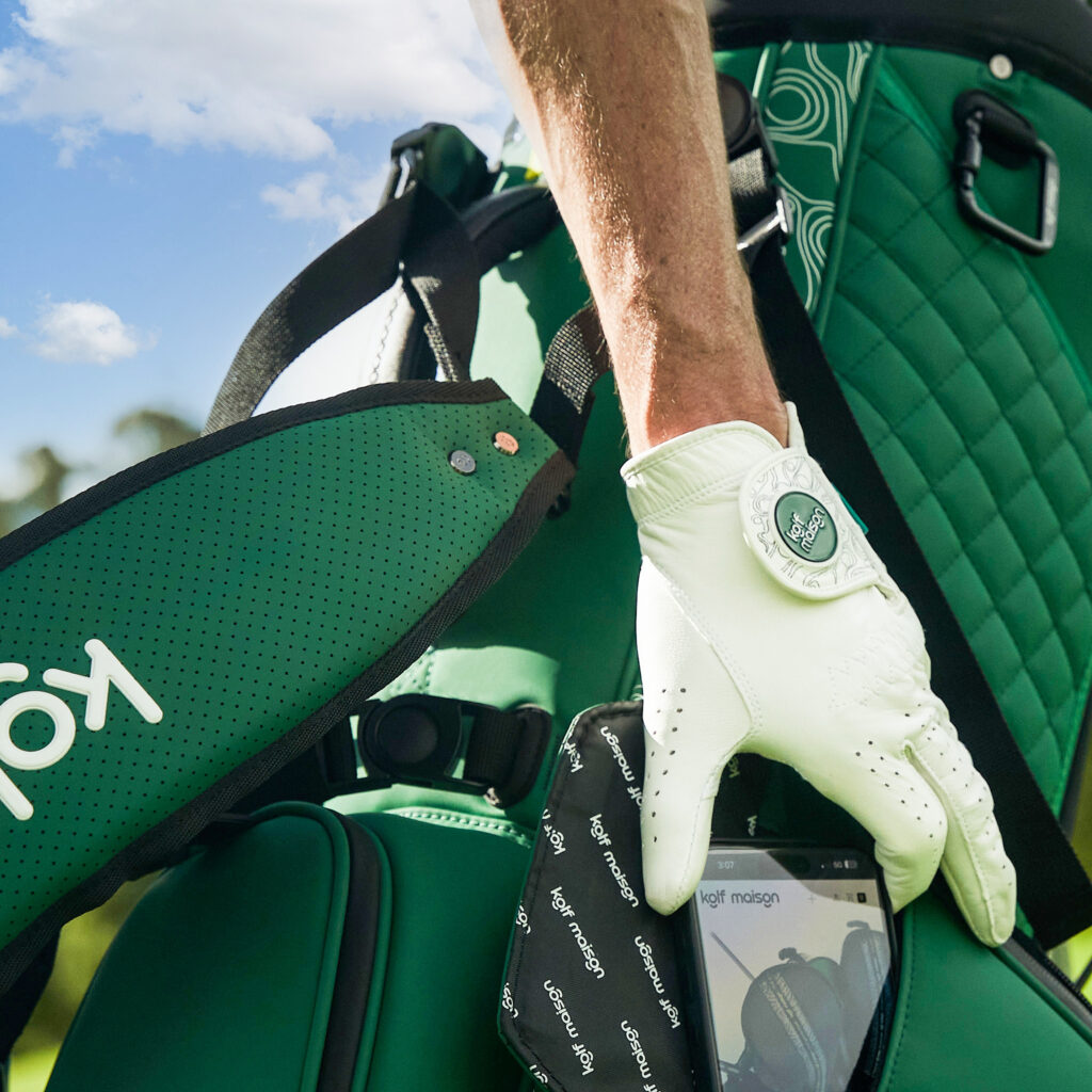 Luxurious Kolf Maison cabretta leather golf glove made from premium Cabretta leather with magnetic ball markers