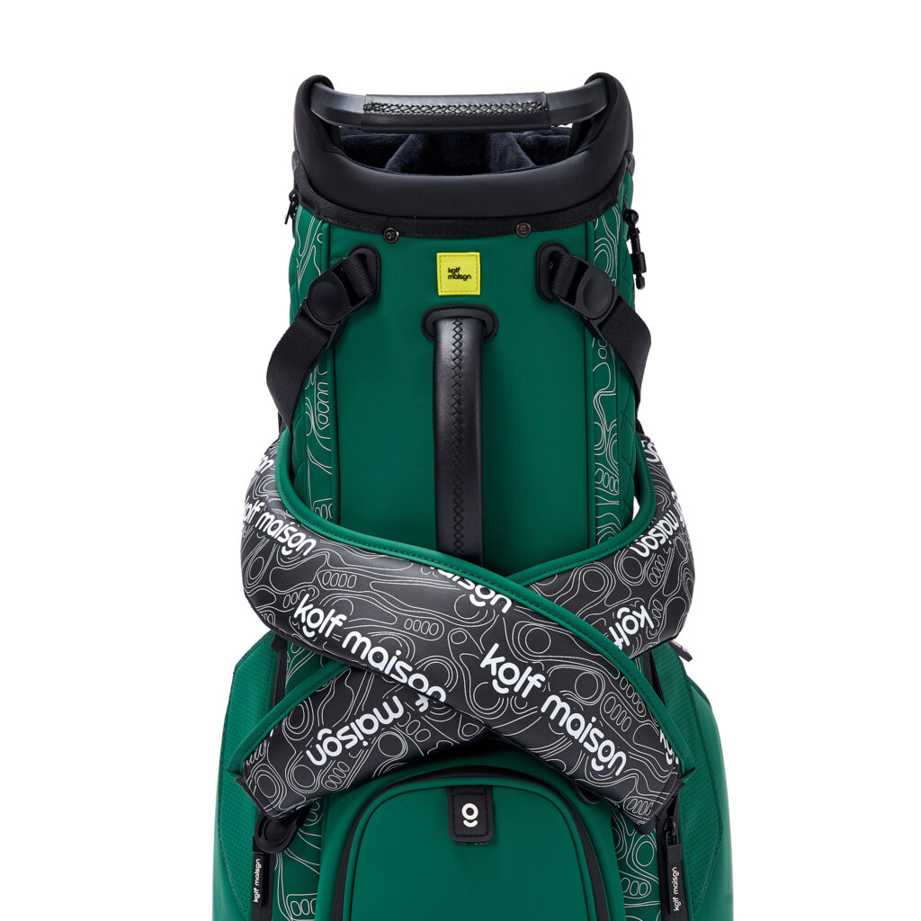Luxury Kolf Maison Paganica G Stand Bag in Green Souverain with 14-way velvet dividers