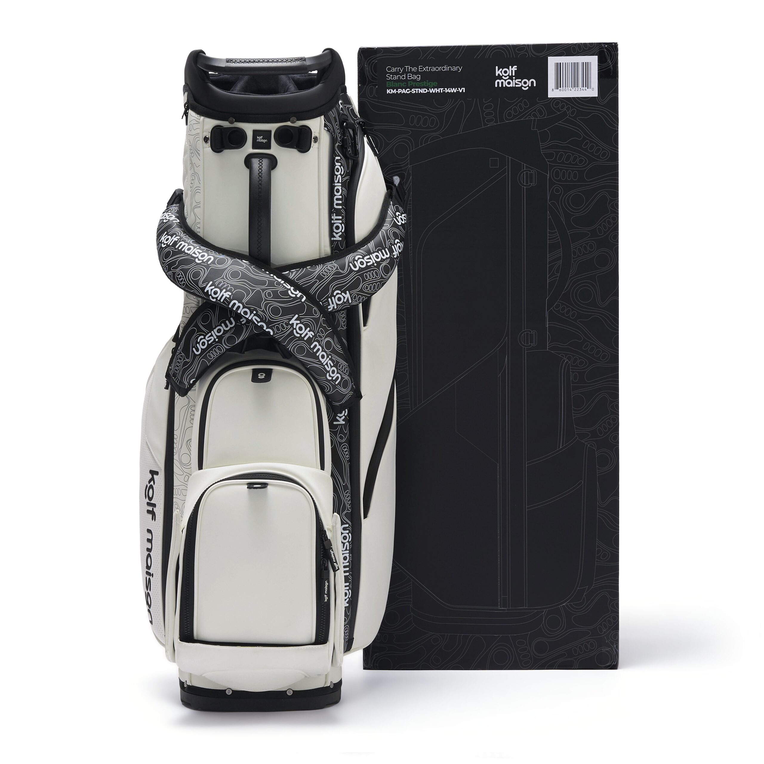 Kolf Maison Paganica Stand Bag in premium PU leather with dual straps and carbon fiber legs.