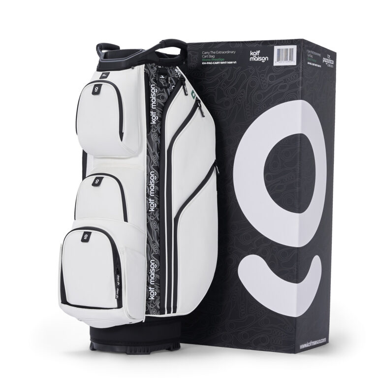 Kolf Maison Luxe Golf Cart Bag in premium PU leather with 14-way dividers